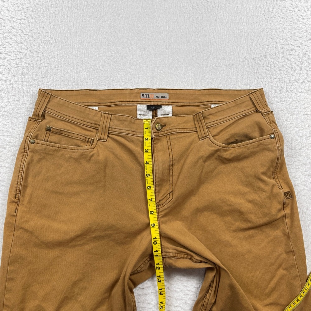 5.11 Tactical Defender-Flex Slim Pants Mens 40x32 (Fit 40x29) Brown 74517-080 - Picture 6 of 8